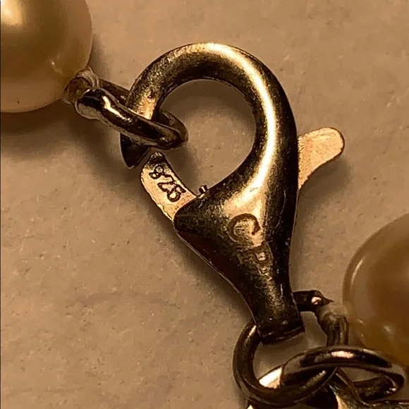 Carolyn Pollack Silver/Pearls I am loved charm